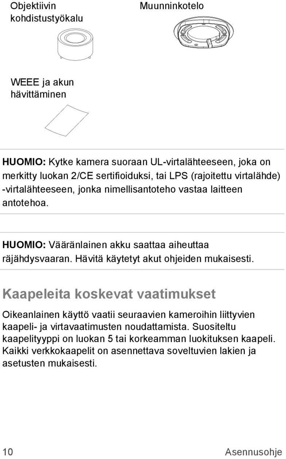 Hävitä käytetyt akut ohjeiden mukaisesti.