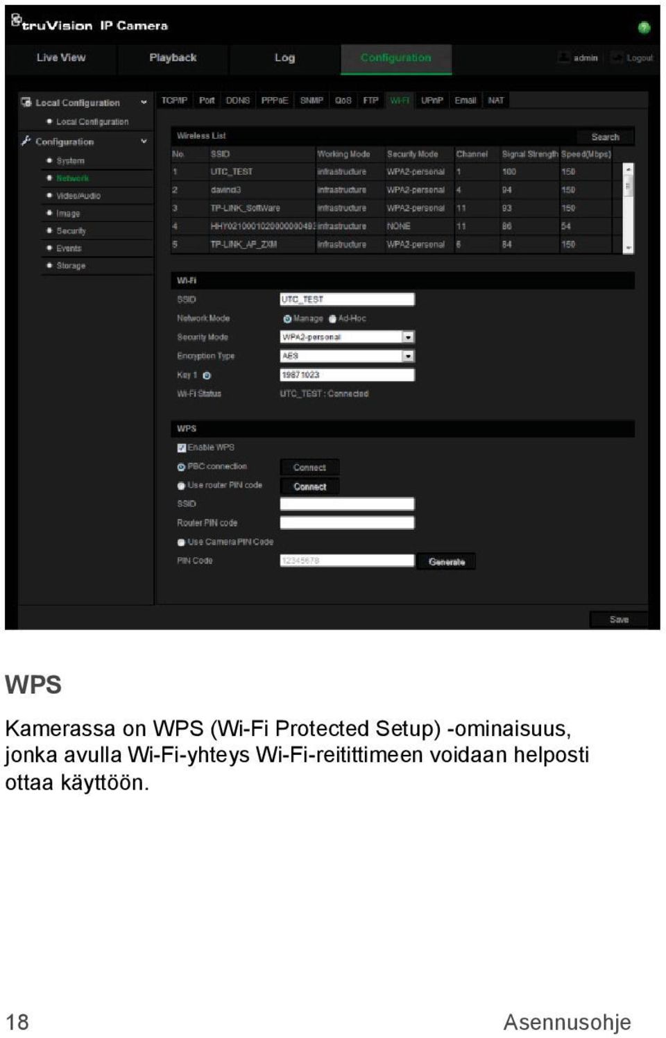 Wi-Fi-yhteys Wi-Fi-reitittimeen
