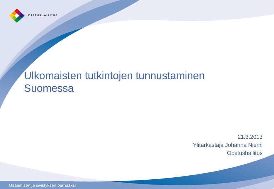 21.3.2013 Ylitarkastaja