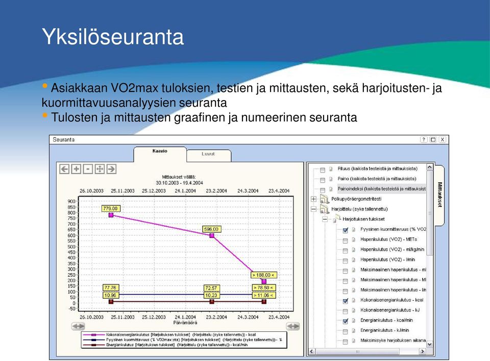 ja kuormittavuusanalyysien seuranta
