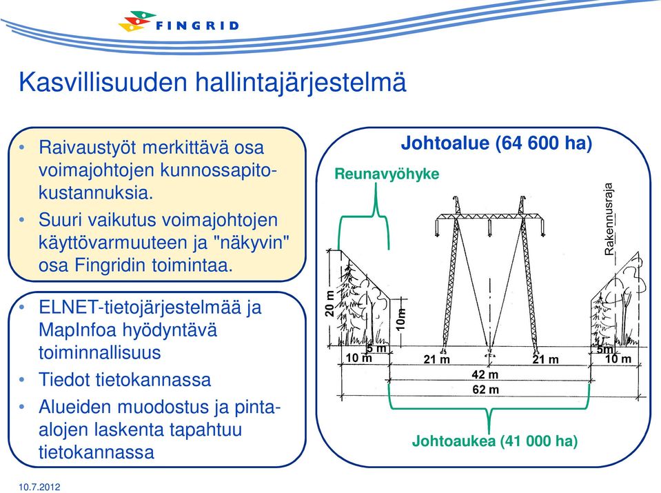 Suuri vaikutus voimajohtojen käyttövarmuuteen ja "näkyvin" osa Fingridin toimintaa.