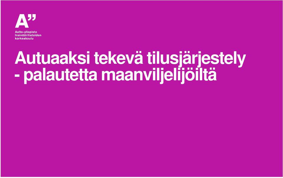 tilusjärjestely
