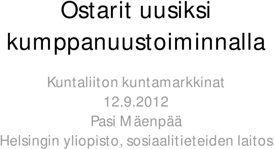 kuntamarkkinat 12.9.