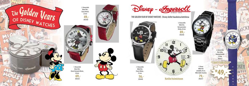 Disney kello Aku Ankka, Relaxing Donald, 36 mm ZR26512 *TÄHTITARJOUS* 34 1.