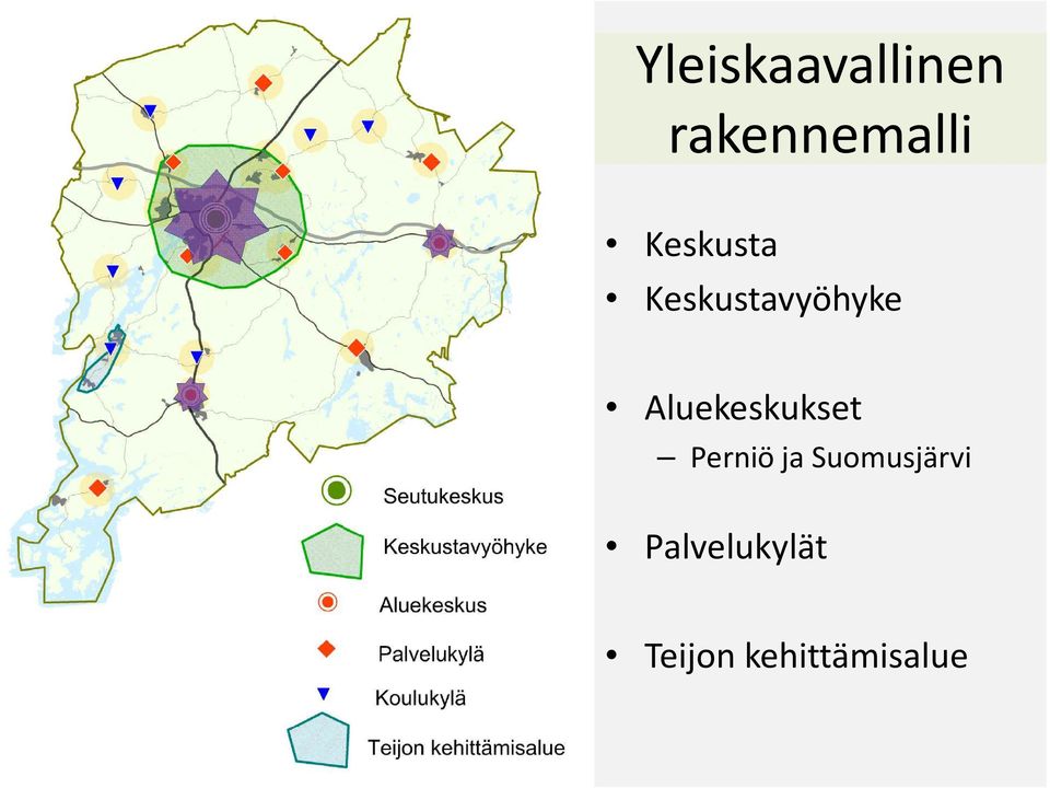 Aluekeskukset Perniö ja