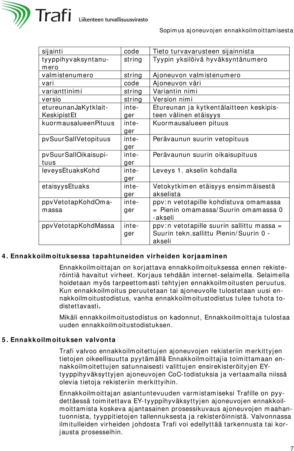 pituus pvsuursallvetopituus Perävaunun suurin vetopituus pvsuursalloikaisupituuger inte- Perävaunun suurin oikaisupituus leveysetuakskohd Leveys 1.