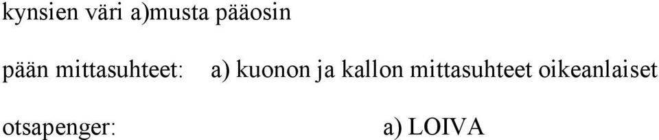 otsapenger: a) kuonon ja