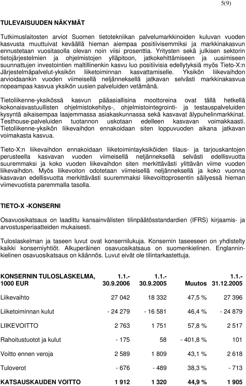 Yritysten sekä julkisen sektorin tietojärjestelmien ja ohjelmistojen ylläpitoon, jatkokehittämiseen ja uusimiseen suunnattujen investointien maltillinenkin kasvu luo positiivisia edellytyksiä myös