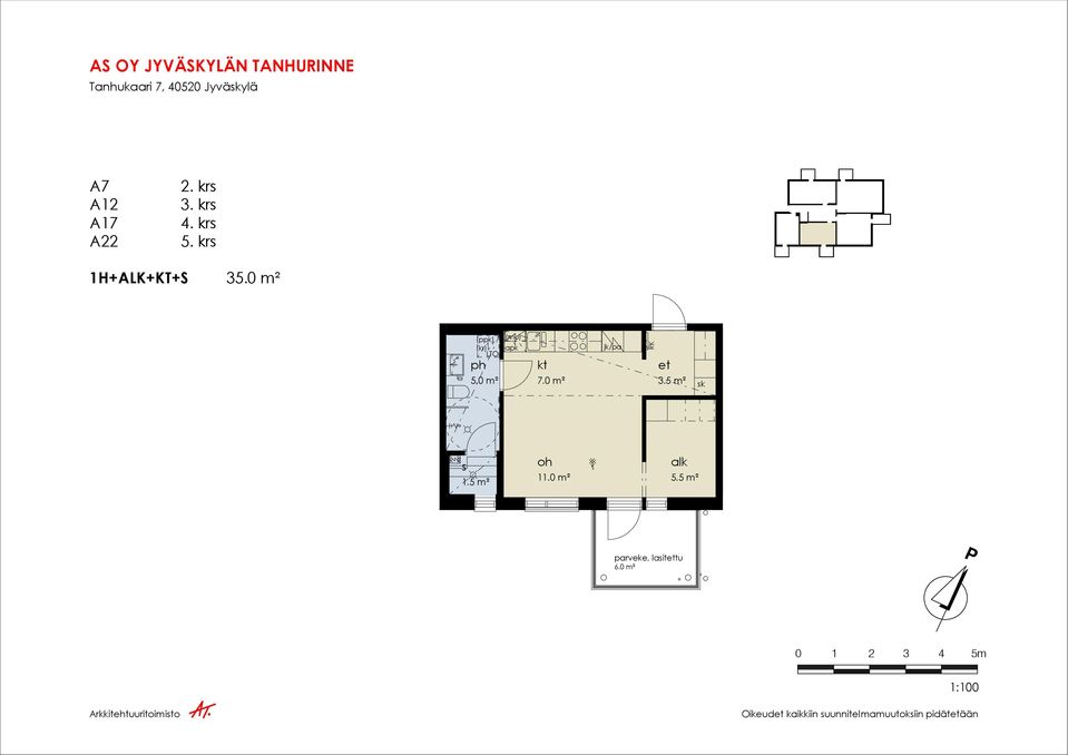 0 m² (mu) apk kt 7.0 m² jk/pa RK et 3.5 m² k s 1.