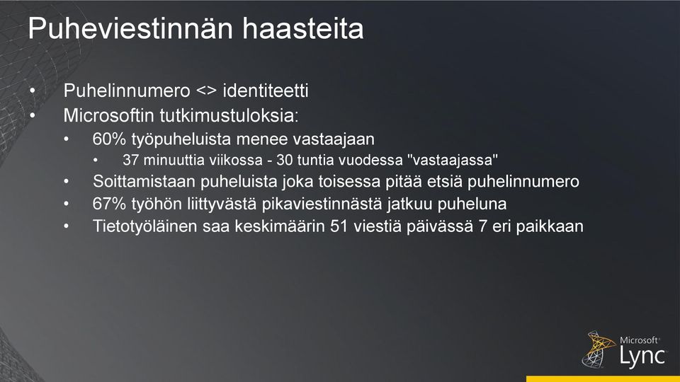 Soittamistaan puheluista joka toisessa pitää etsiä puhelinnumero 67% työhön liittyvästä