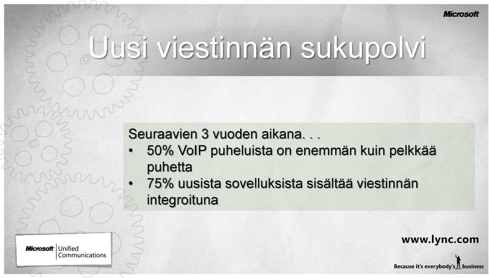 .. 50% VoIP puheluista on enemmän kuin