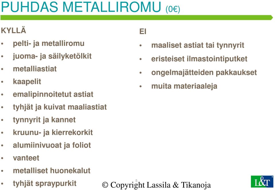 kierrekorkit alumiinivuoat ja foliot vanteet metalliset huonekalut tyhjät spraypurkit