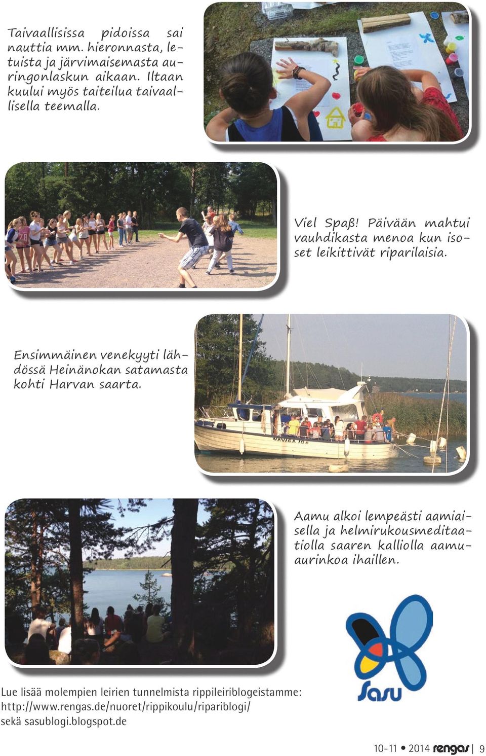 Ensimmäinen venekyyti lähdössä Heinänokan satamasta kohti Harvan saarta.