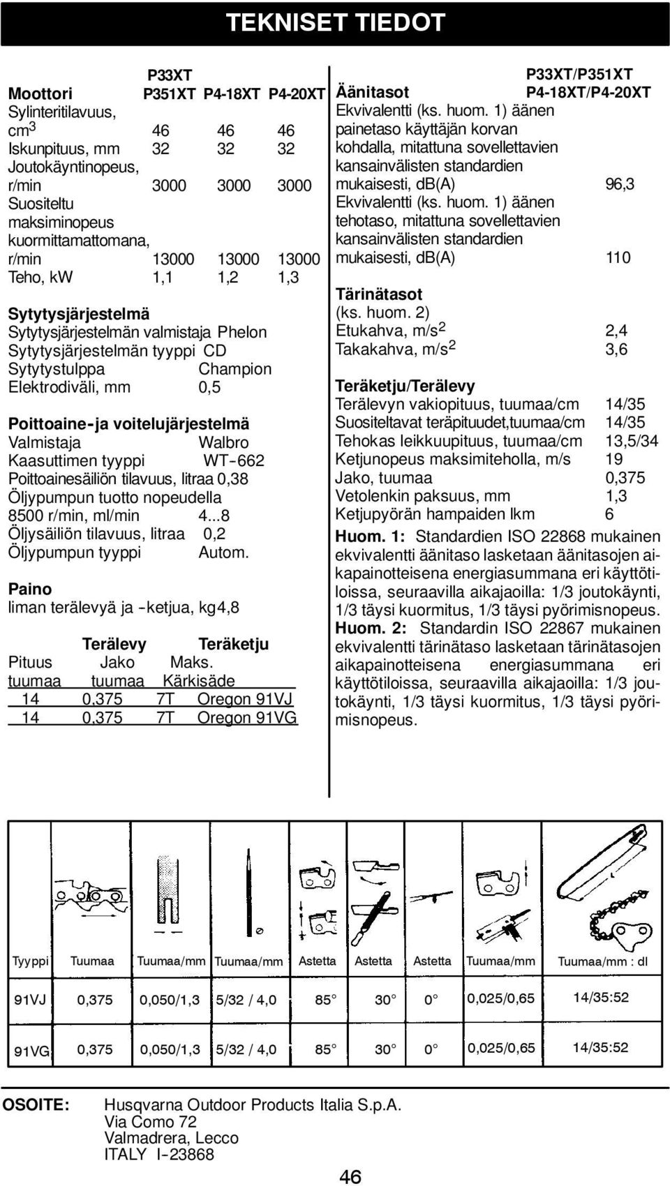 Poittoaine -ja voitelujärjestelmä Valmistaja Walbro Kaasuttimen tyyppi WT -662 Poittoainesäiliön tilavuus, litraa 0,38 Öljypumpun tuotto nopeudella 8500 r/min, ml/min 4.