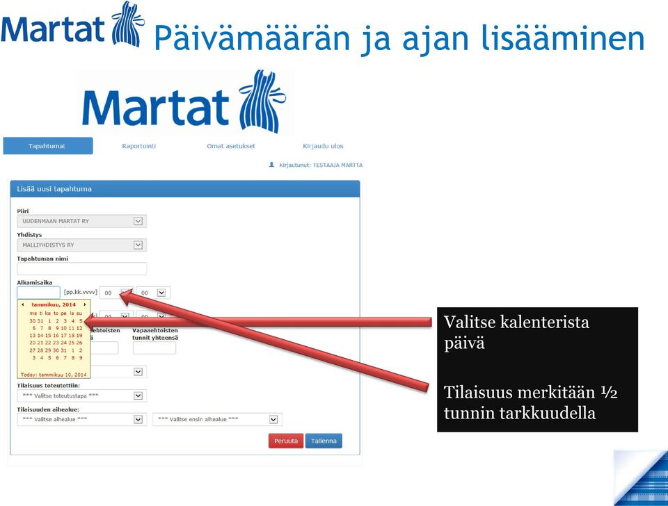 kalenterista päivä