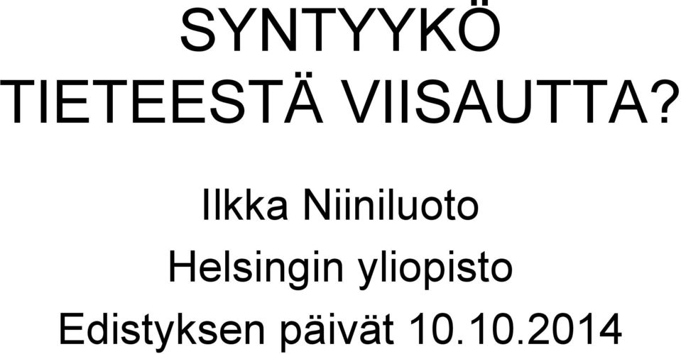 Ilkka Niiniluoto