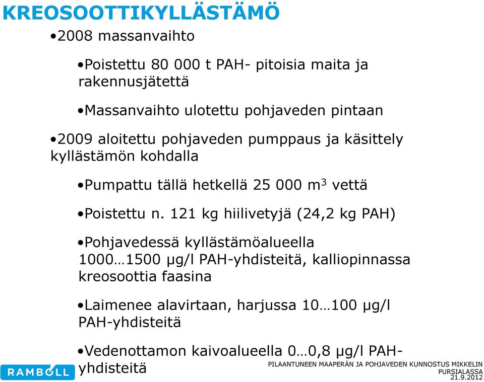 vettä Poistettu n.