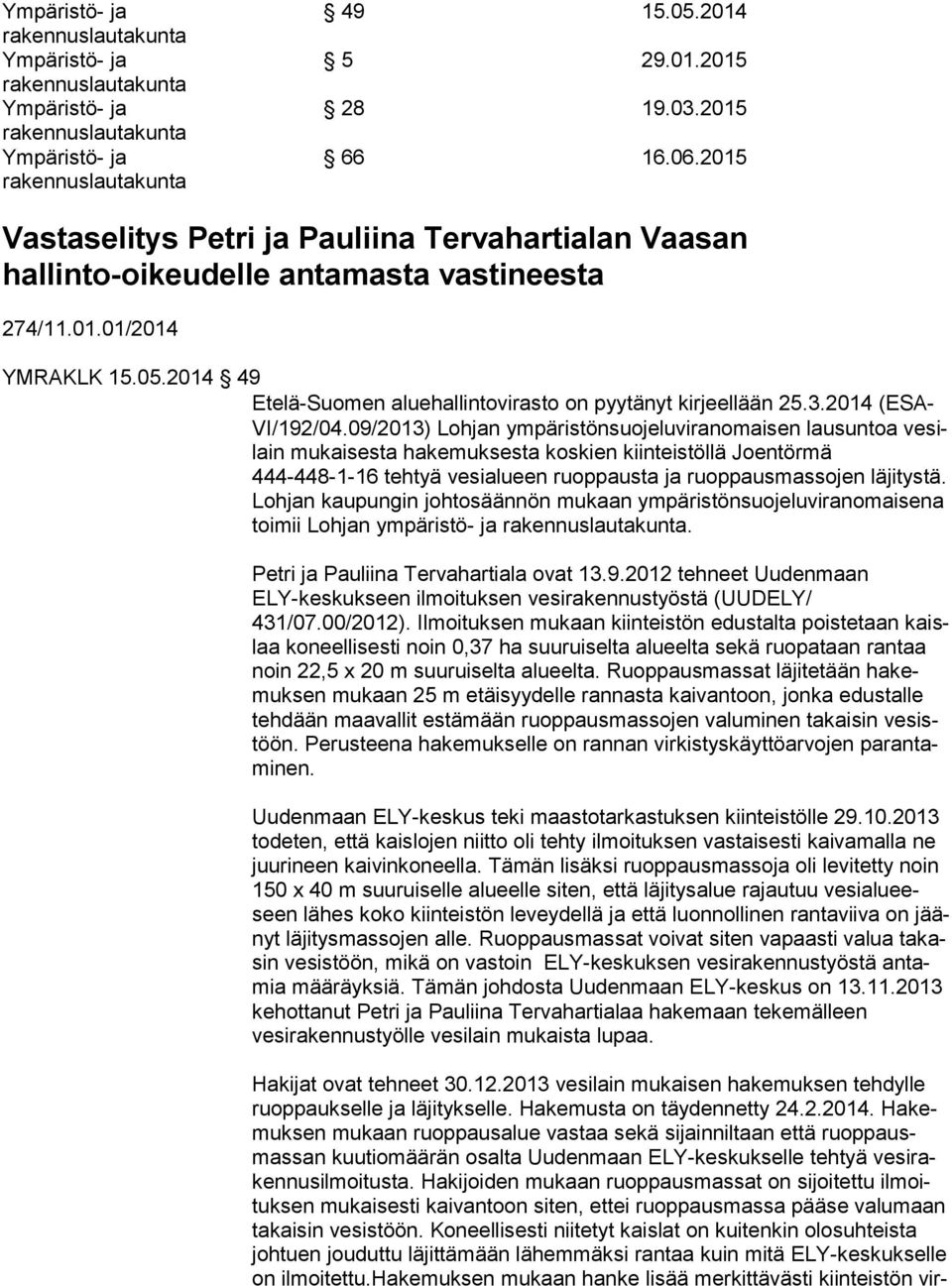 3.2014 (ESA- VI/192/04.