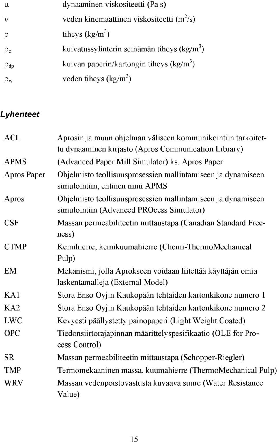 Apros Paper Apros Paper Ohjelmisto teollisuusprosessien mallintamiseen ja dynamiseen simulointiin, entinen nimi APMS Apros Ohjelmisto teollisuusprosessien mallintamiseen ja dynamiseen simulointiin