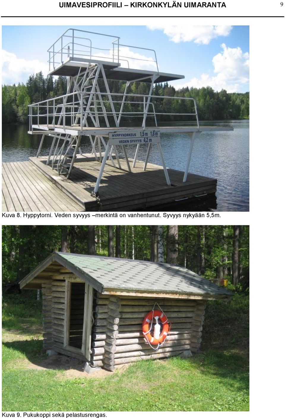 Veden syvyys merkintä on vanhentunut.