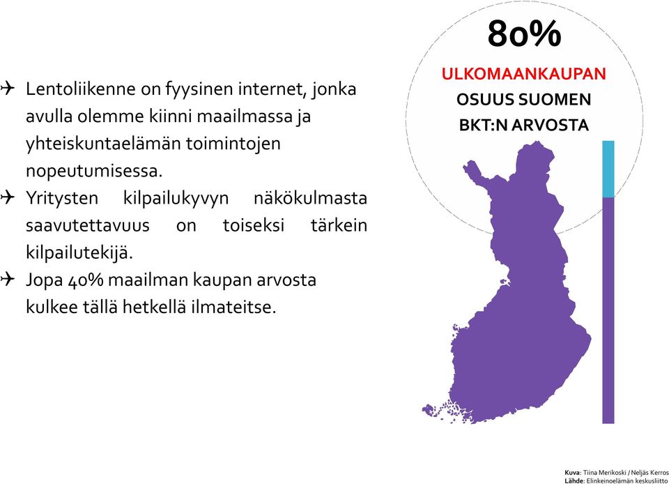 Yritysten kilpailukyvyn näkökulmasta saavutettavuus on toiseksi tärkein kilpailutekijä.