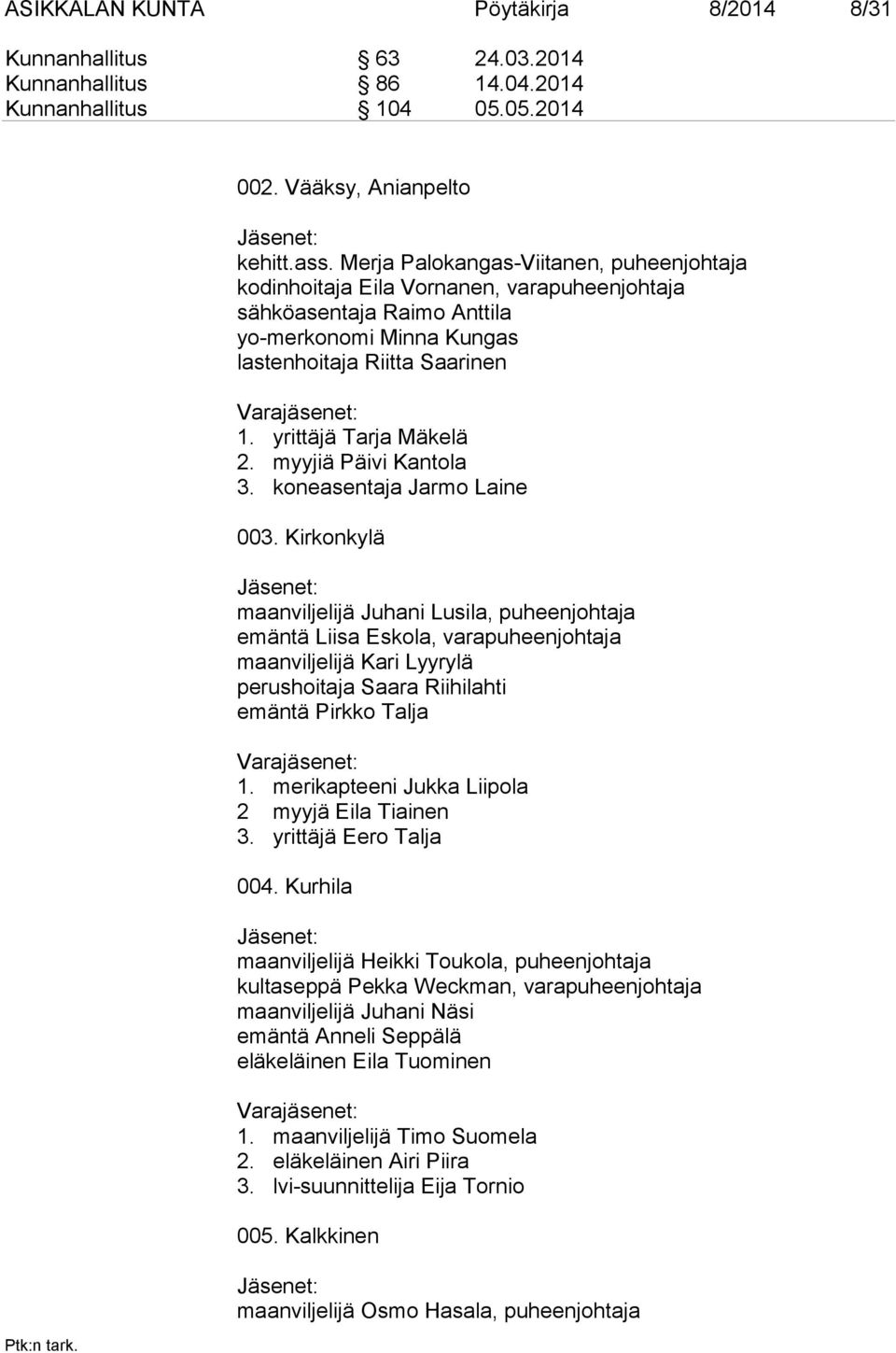 yrittäjä Tarja Mäkelä 2. myyjiä Päivi Kantola 3. koneasentaja Jarmo Laine 003.