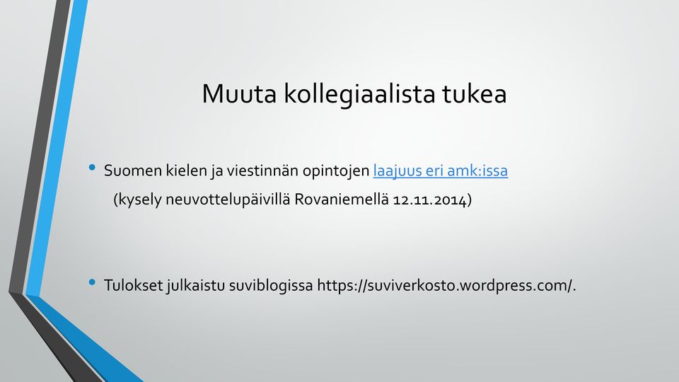 neuvottelupäivillä Rovaniemellä 12.11.