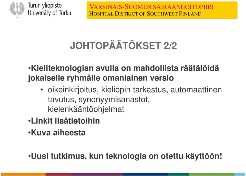 tarkastus, automaattinen tavutus, synonyymisanastot,