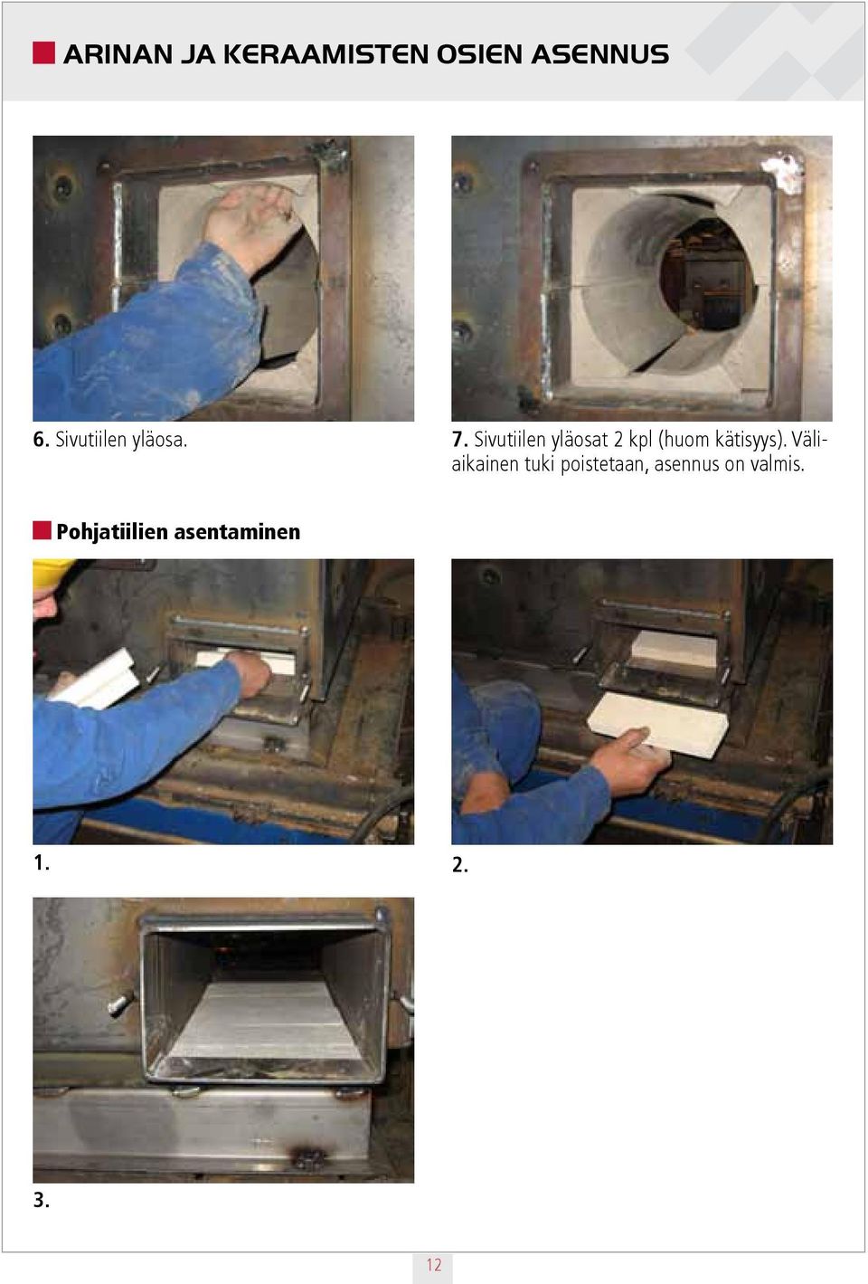 Sivutiilen yläosat 2 kpl (huom kätisyys).