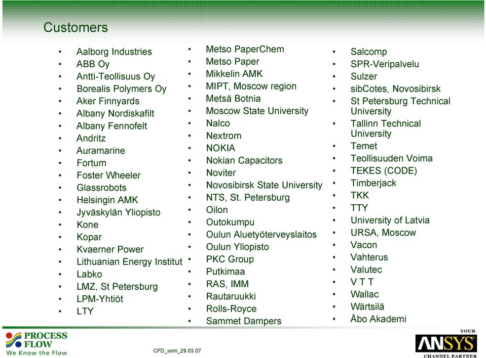 State University Nalco Nextrom NOKIA Nokian Capacitors Noviter Novosibirsk State University NTS, St.