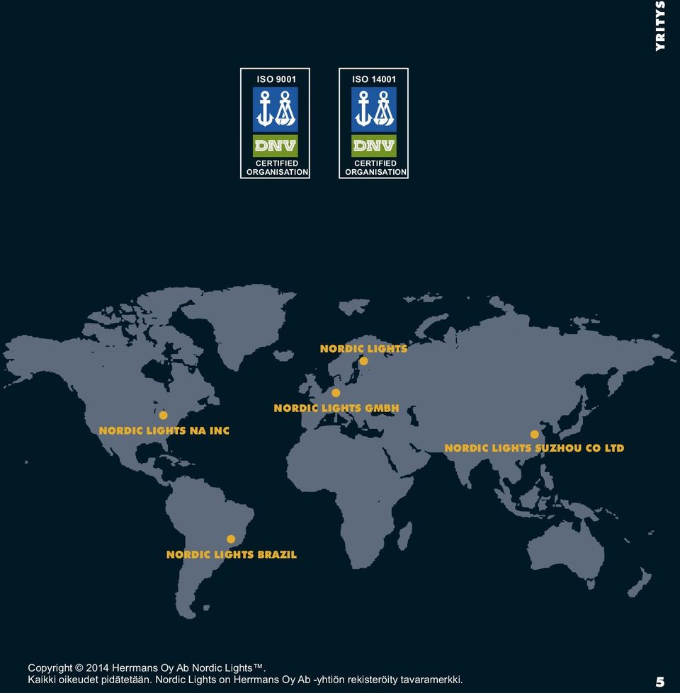 NORDIC LIGHTS BRAZIL Copyright 2014 Herrmans Oy Ab Nordic Lights.