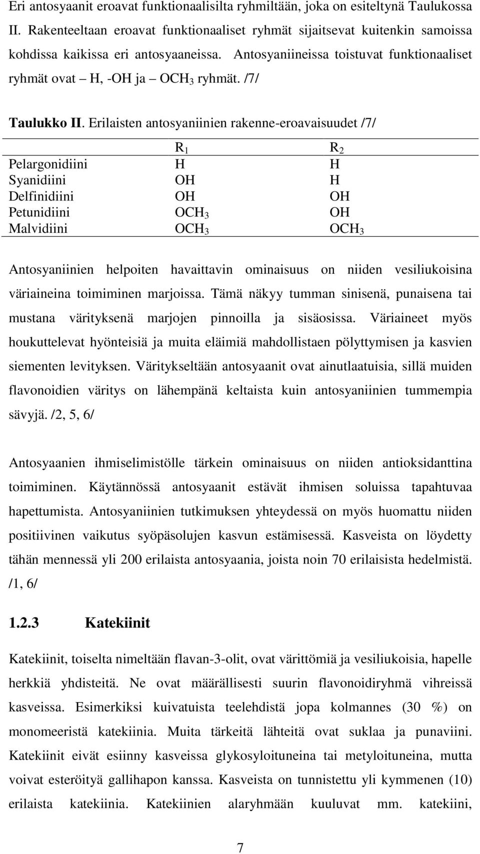 /7/ Taulukko II.