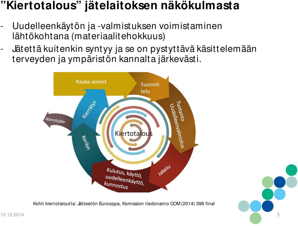 on pystyttävä käsittelemään terveyden ja ympäristön kannalta järkevästi.