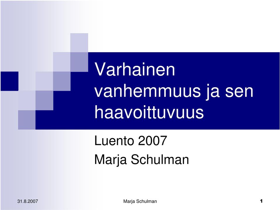 Luento 2007 Marja