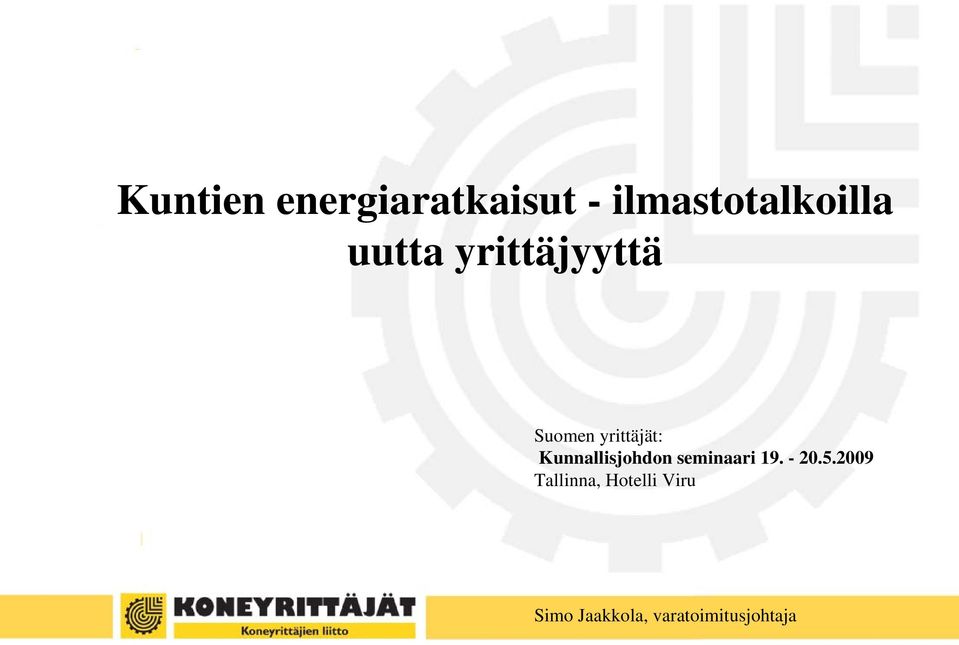 Kunnallisjohdon seminaari 19. - 20.5.