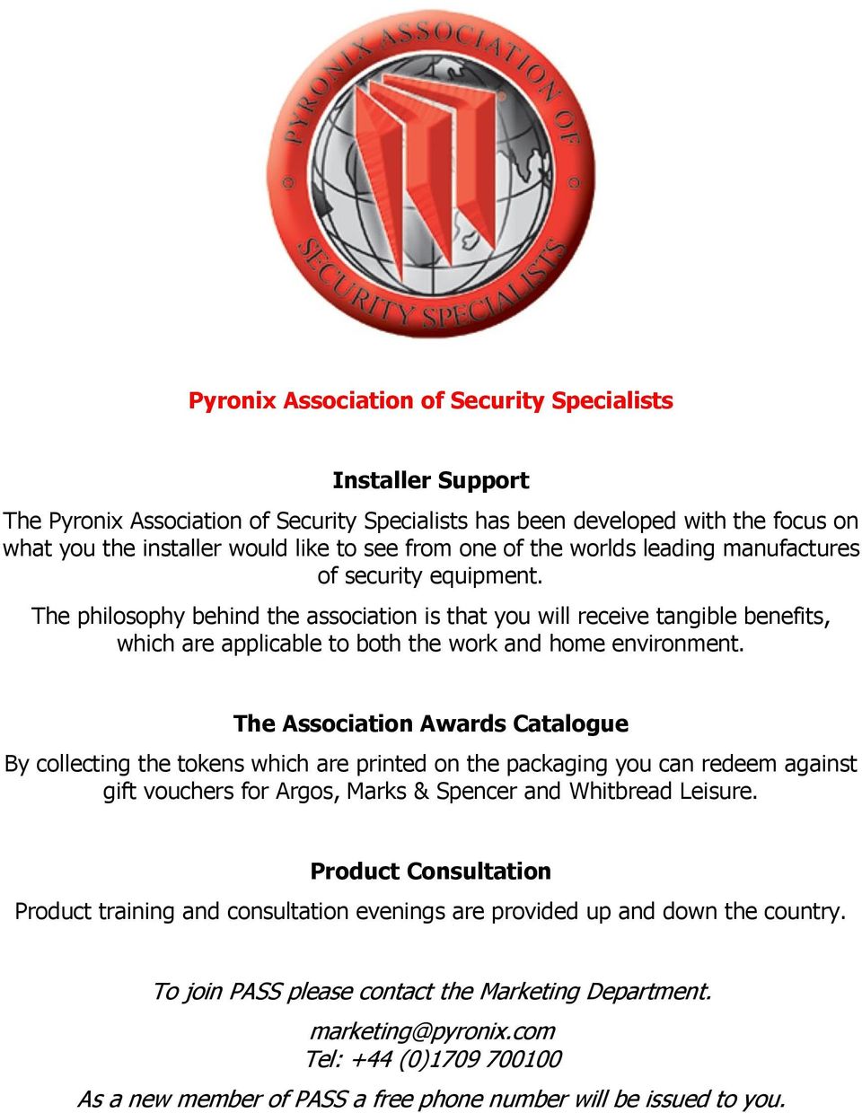 The Association Awards Catalogue By collecting the tokens which are printed on the packaging you can redeem against gift vouchers for Argos, Marks & Spencer and Whitbread Leisure.
