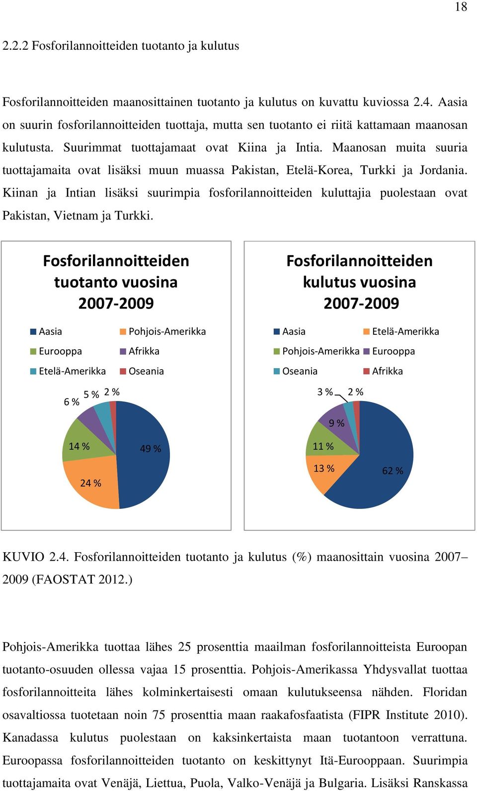 Maanosan muita suuria tuottajamaita ovat lisäksi muun muassa Pakistan, Etelä-Korea, Turkki ja Jordania.