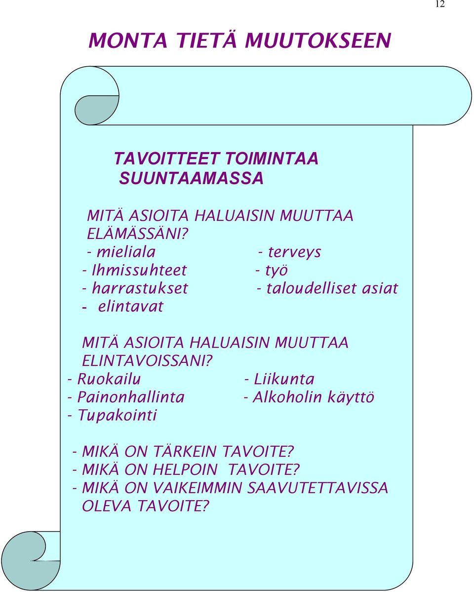 HALUAISIN MUUTTAA ELINTAVOISSANI?