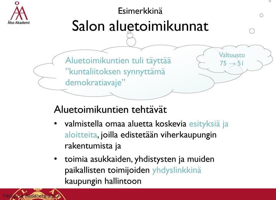 esityksiä ja aloitteita, joilla edistetään viherkaupungin rakentumista ja toimia asukkaiden,