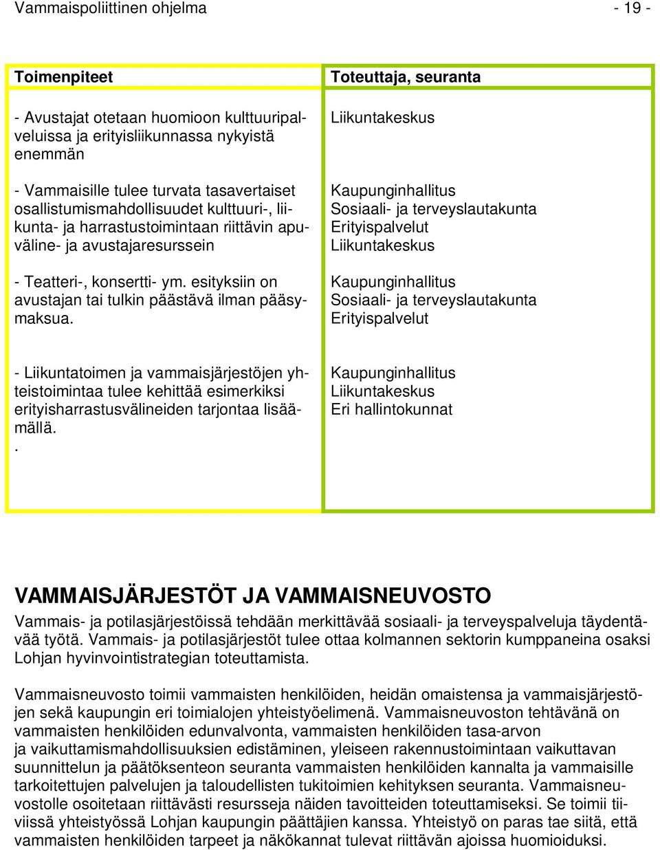 esityksiin on avustajan tai tulkin päästävä ilman pääsymaksua.