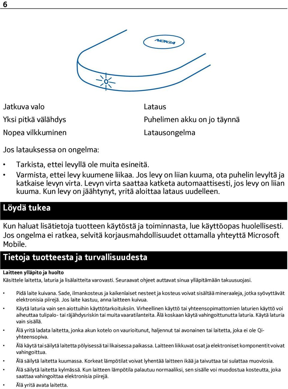 Kun levy on jäähtynyt, yritä aloittaa lataus uudelleen. Löydä tukea Kun haluat lisätietoja tuotteen käytöstä ja toiminnasta, lue käyttöopas huolellisesti.