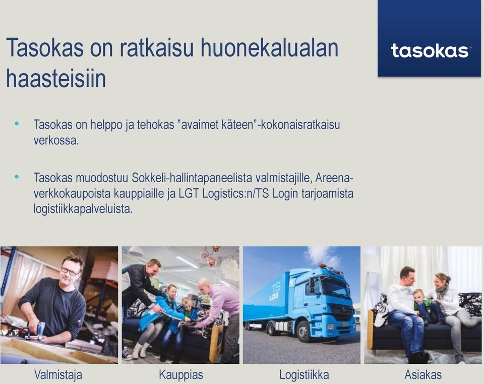 Tasokas muodostuu Sokkeli-hallintapaneelista valmistajille,