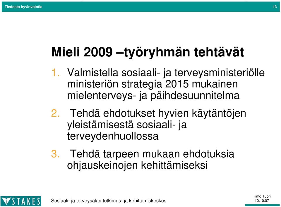 mielenterveys- ja päihdesuunnitelma 2.