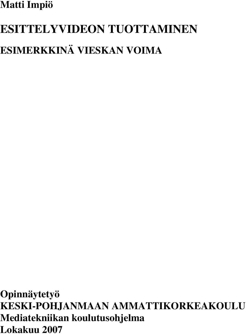 KESKI-POHJANMAAN AMMATTIKORKEAKOULU