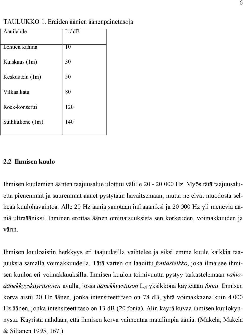 Myös tätä taajuusaluetta pienemmät ja suuremmat äänet pystytään havaitsemaan, mutta ne eivät muodosta selkeää kuulohavaintoa.