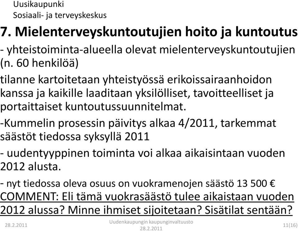 kuntoutussuunnitelmat.