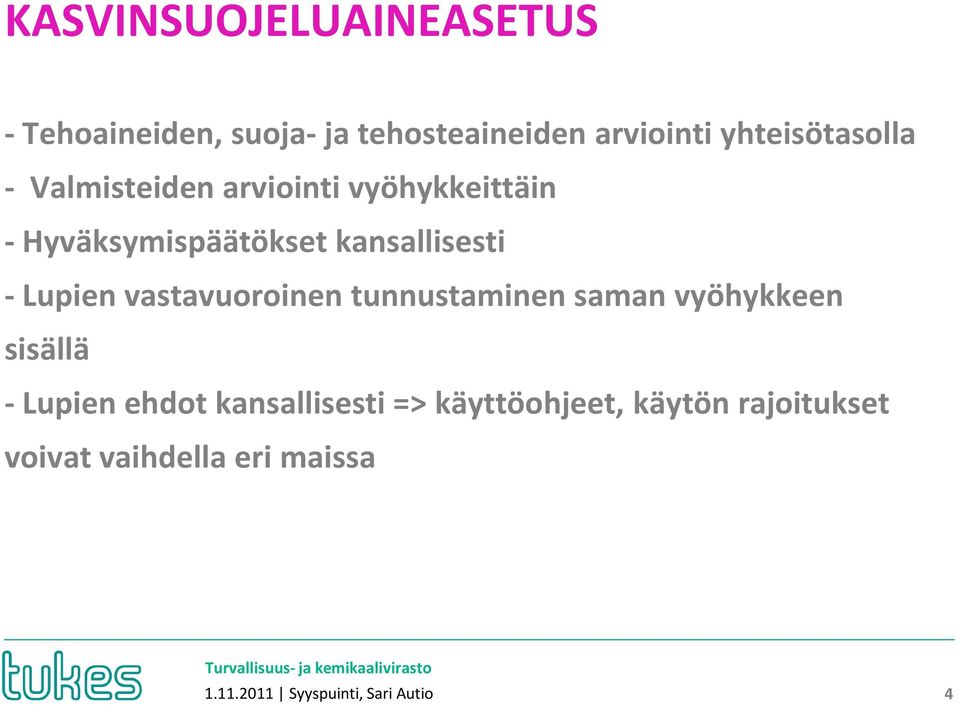 kansallisesti -Lupien vastavuoroinen tunnustaminen saman vyöhykkeen sisällä -Lupien