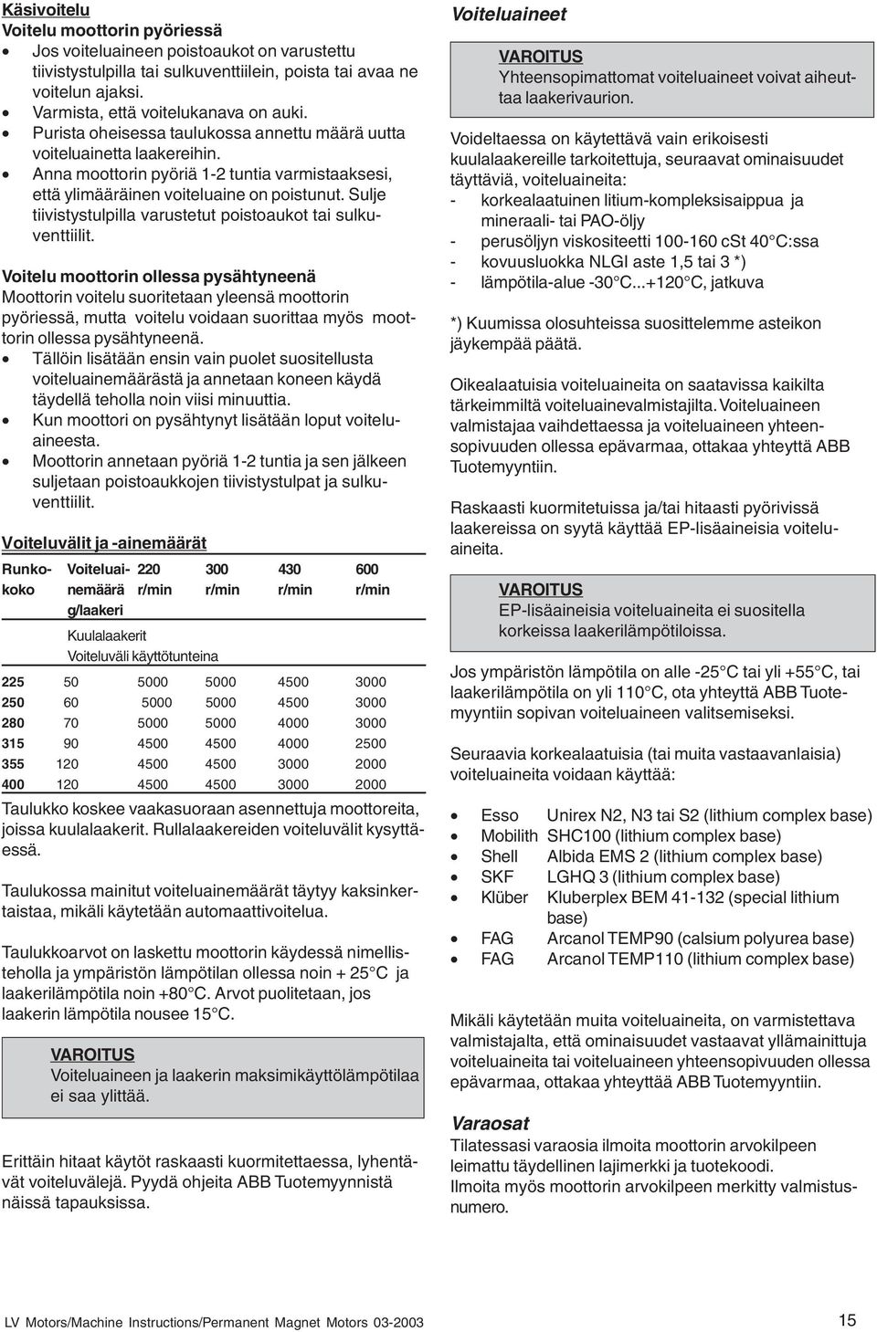Sulje tiivistystulpilla varustetut poistoaukot tai sulkuventtiilit.