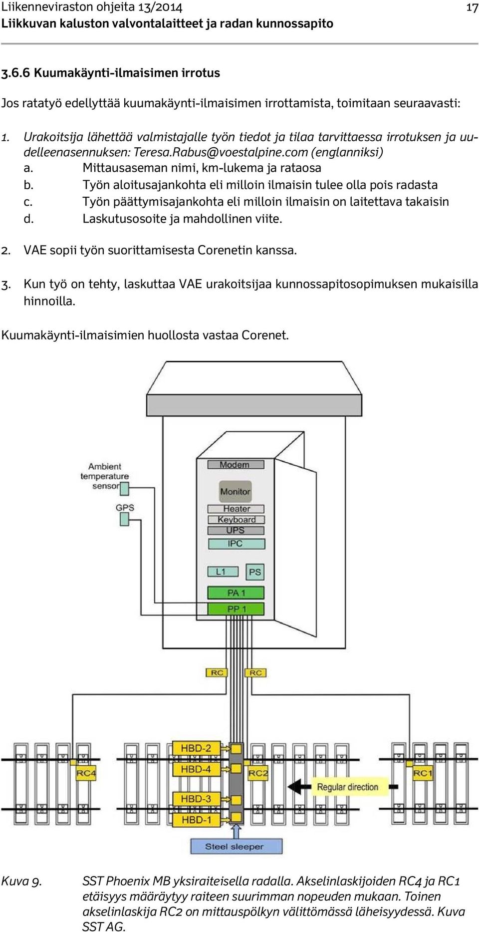 Työn aloitusajankohta eli milloin ilmaisin tulee olla pois radasta c. Työn päättymisajankohta eli milloin ilmaisin on laitettava takaisin d. Laskutusosoite ja mahdollinen viite. 2.