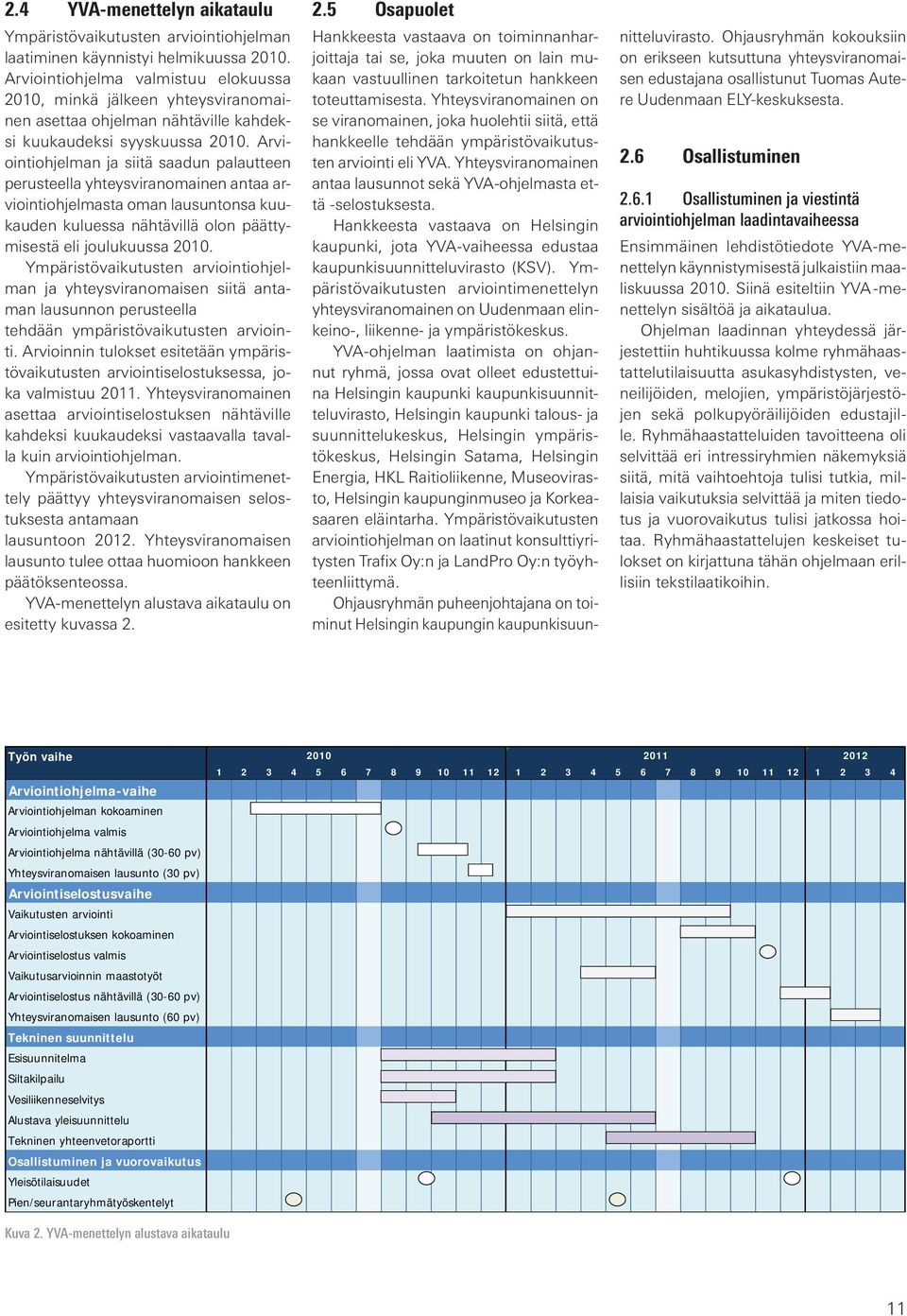 Arviointiohjelman ja siitä saadun palautteen perusteella yhteysviranomainen antaa arviointiohjelmasta oman lausuntonsa kuukauden kuluessa nähtävillä olon päättymisestä eli joulukuussa 2010.